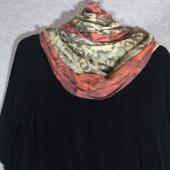 CHARLOTTE RUSSE Muted Rust Sage Green Extra Large Infinity Scarf Tie Dye Design - Picture 3 of 10